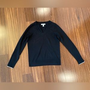 Nordstrom 1901 Black V-Neck Sweater
